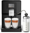 cafetera EA8738, 44 × 28 × 40 cm, negro, KRUPS, máquina de café con indicadores lumínicos, 11 bebidas personalizables, 8 recetas personalizadas