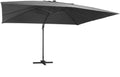 vidaXL Sombrillas, 4 × 3 m, con iluminación LED, aluminio