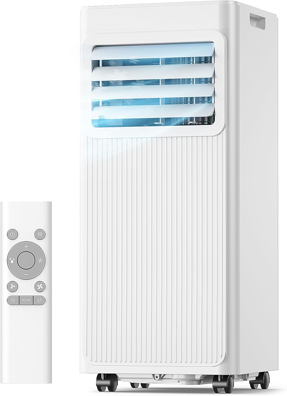 aire acondicionado, blanco, Zenolix, Aire Acondicionado Portátil Silencioso 7000 BTU, 4 en 1 Climatizador con Tubo y Kit Ventana