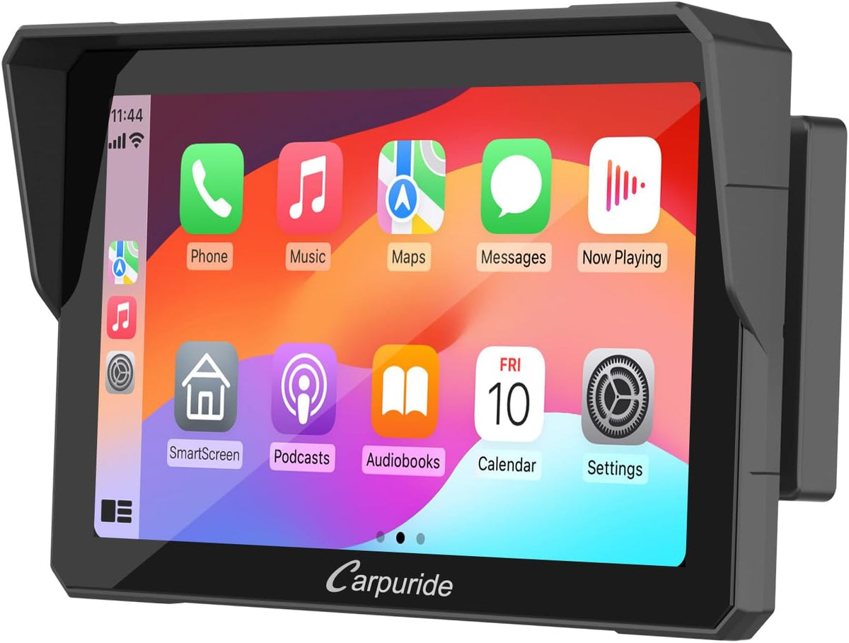 GPS para moto W702B, CARPURIDE, Motocicleta Pantalla Carplay con Soporte para BMW Motorbike
