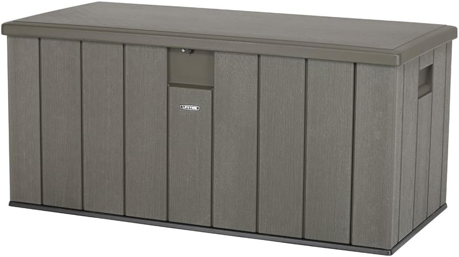 Arcones para patio UV100, 150 × 72 × 69 cm, marrón, para el jardín, LIFETIME