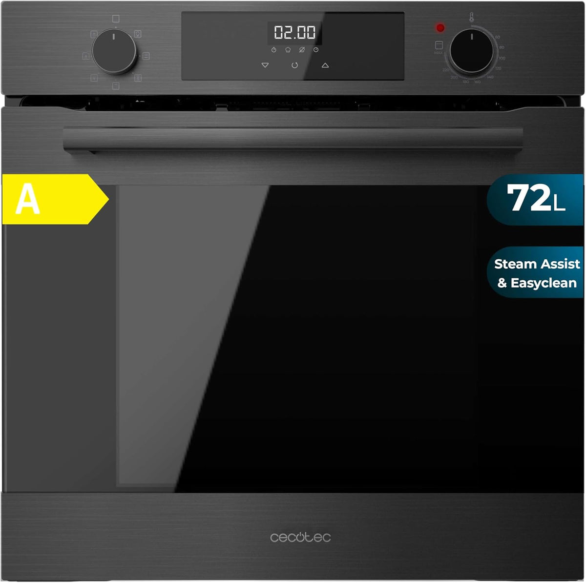 horno M226000, 60cm, 2800W, 72L, Cecotec, 7 Funciones, Steam Base X2