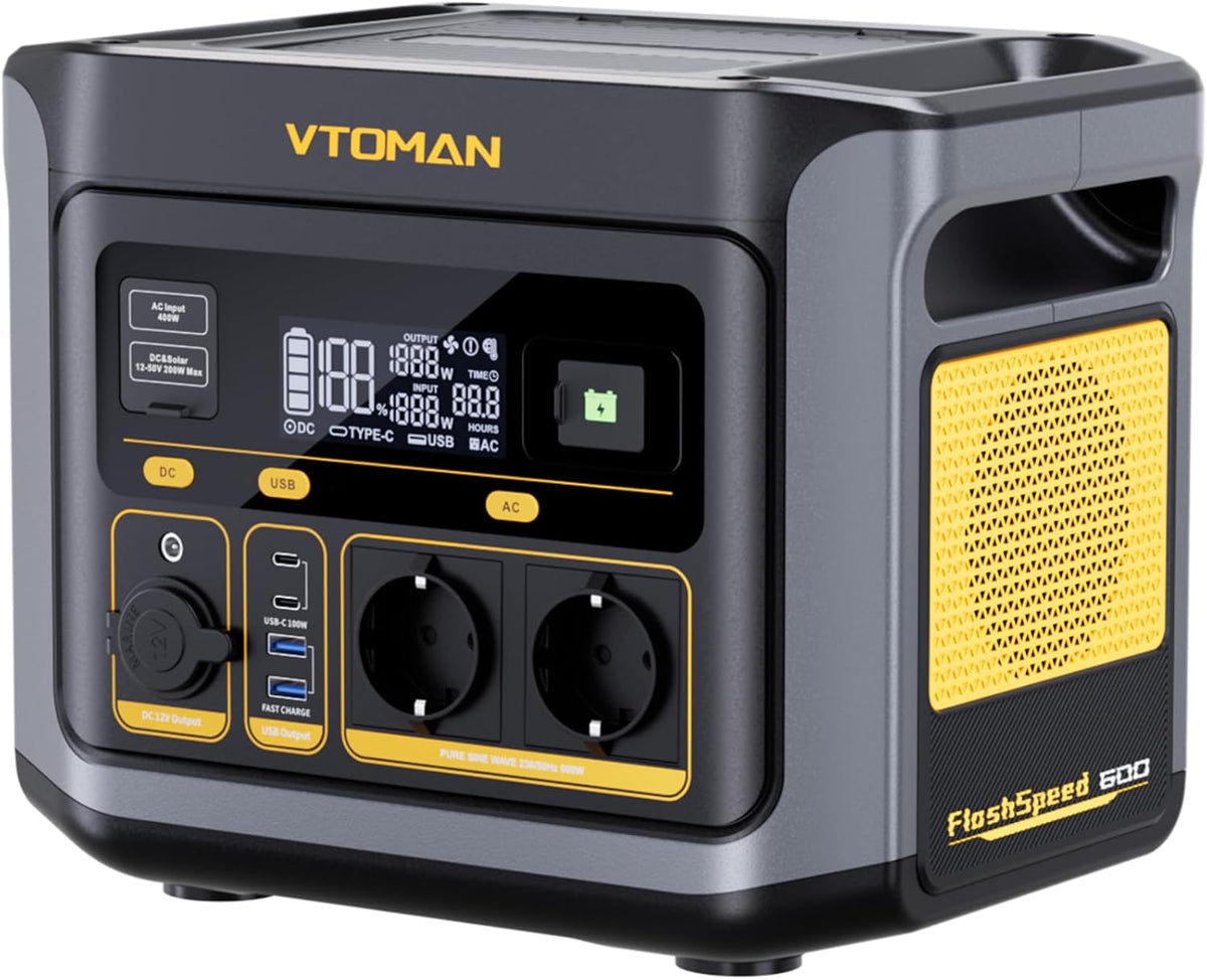 Generadores, 499Wh, VTOMAN, VTOMAN FlashSpeed 600 Estación de Energía Portátil
