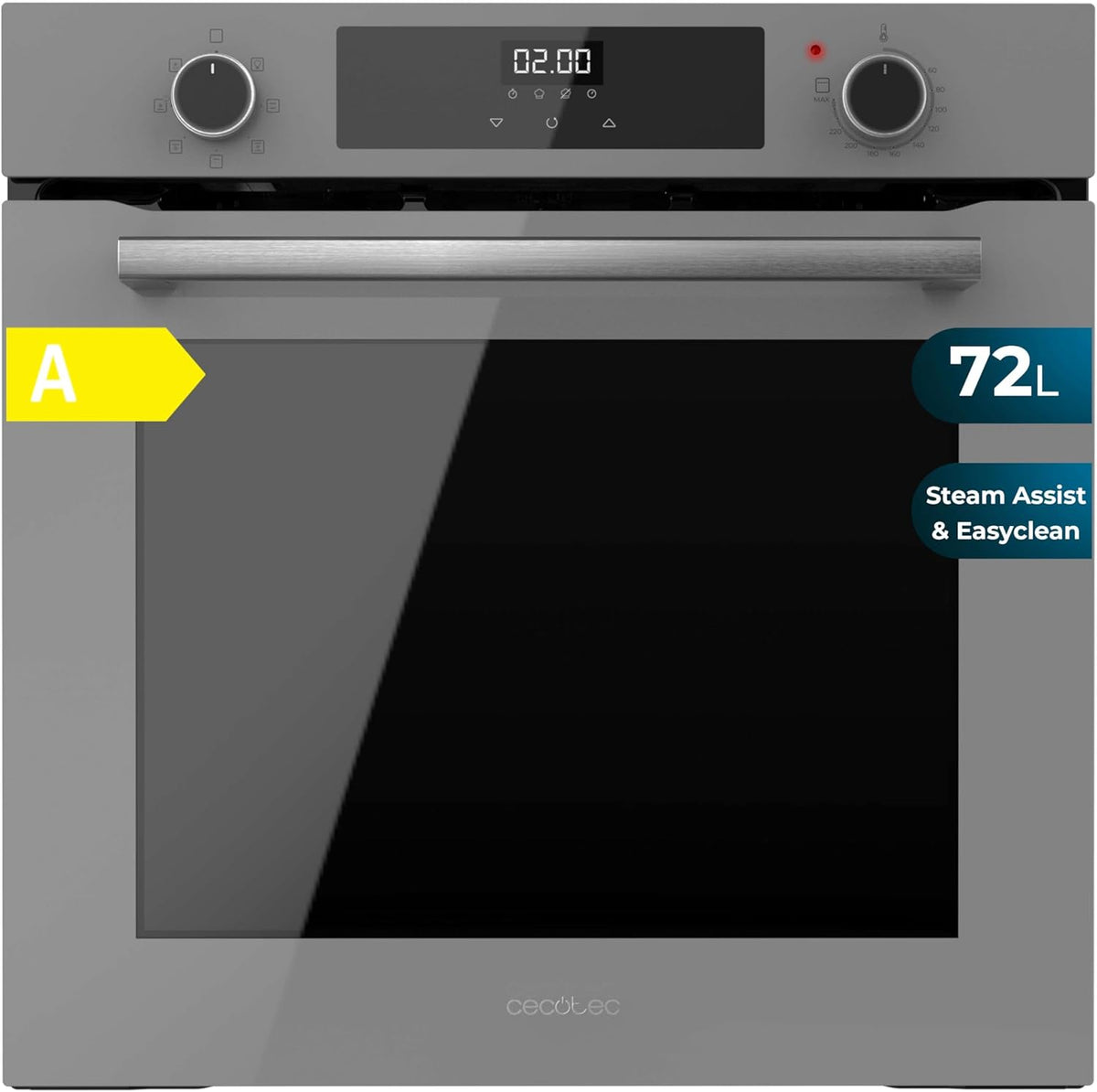 horno M226000, 60cm, 2800W, 72L, Cecotec, 7 Funciones, Steam Base X2